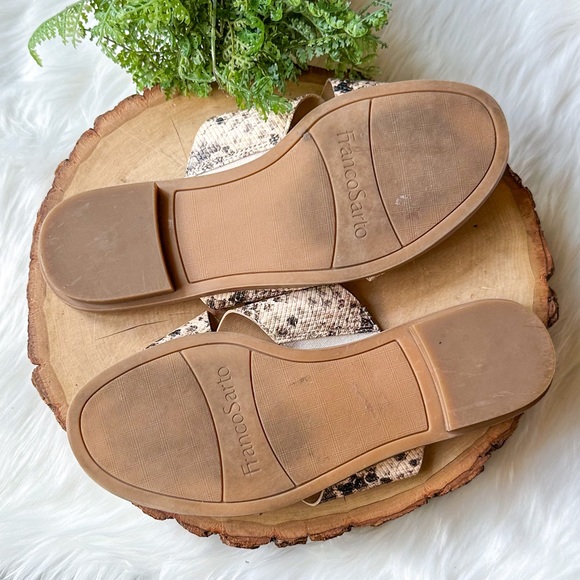 Franco Sarto Marcos Snake Criss Cross Strap Slide Sandal Slip On Shoes 6 - Picture 6 of 6